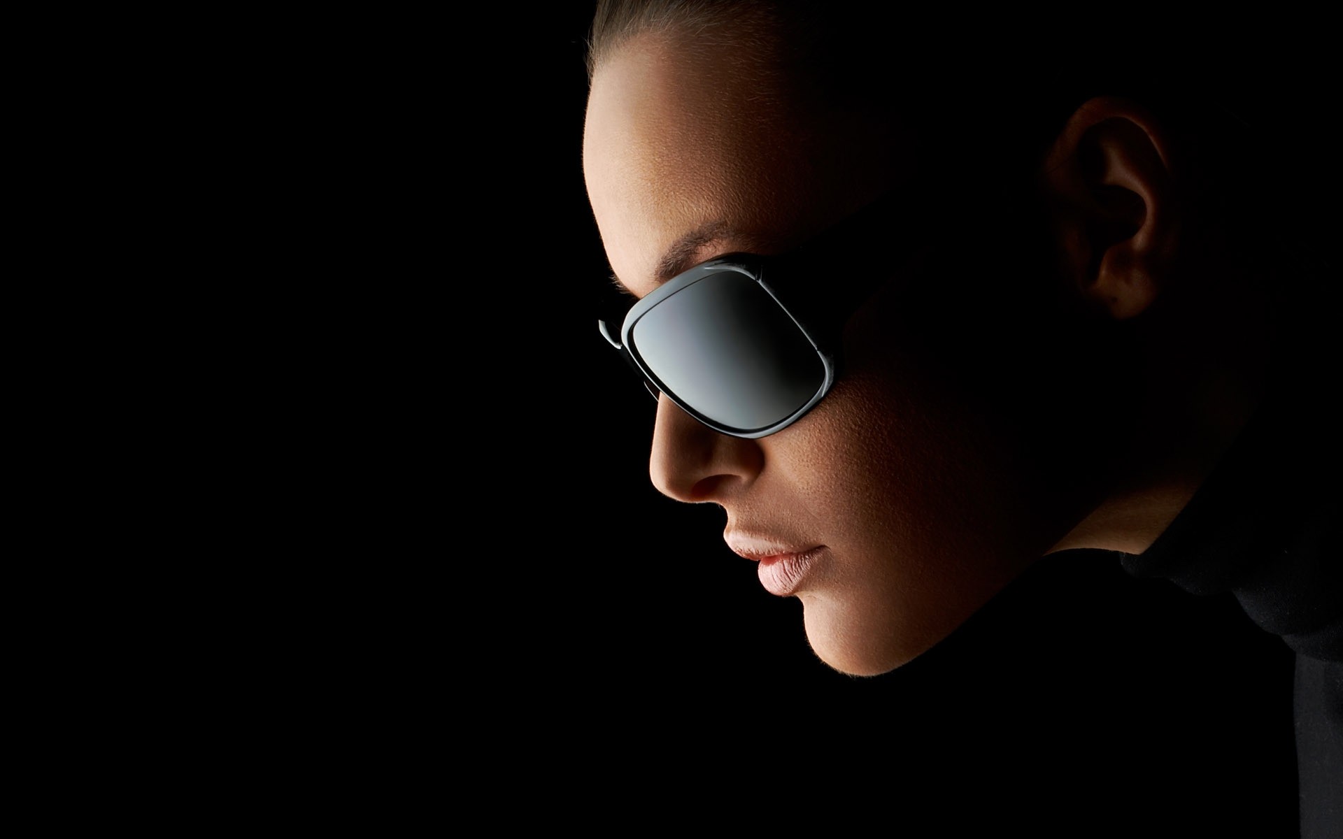 पोर्ट्रेट लड़की अंधेरा चेहरा औरत बच्चे एक स्टूडियो आदमी फैशन वयस्क धूप का चश्मा