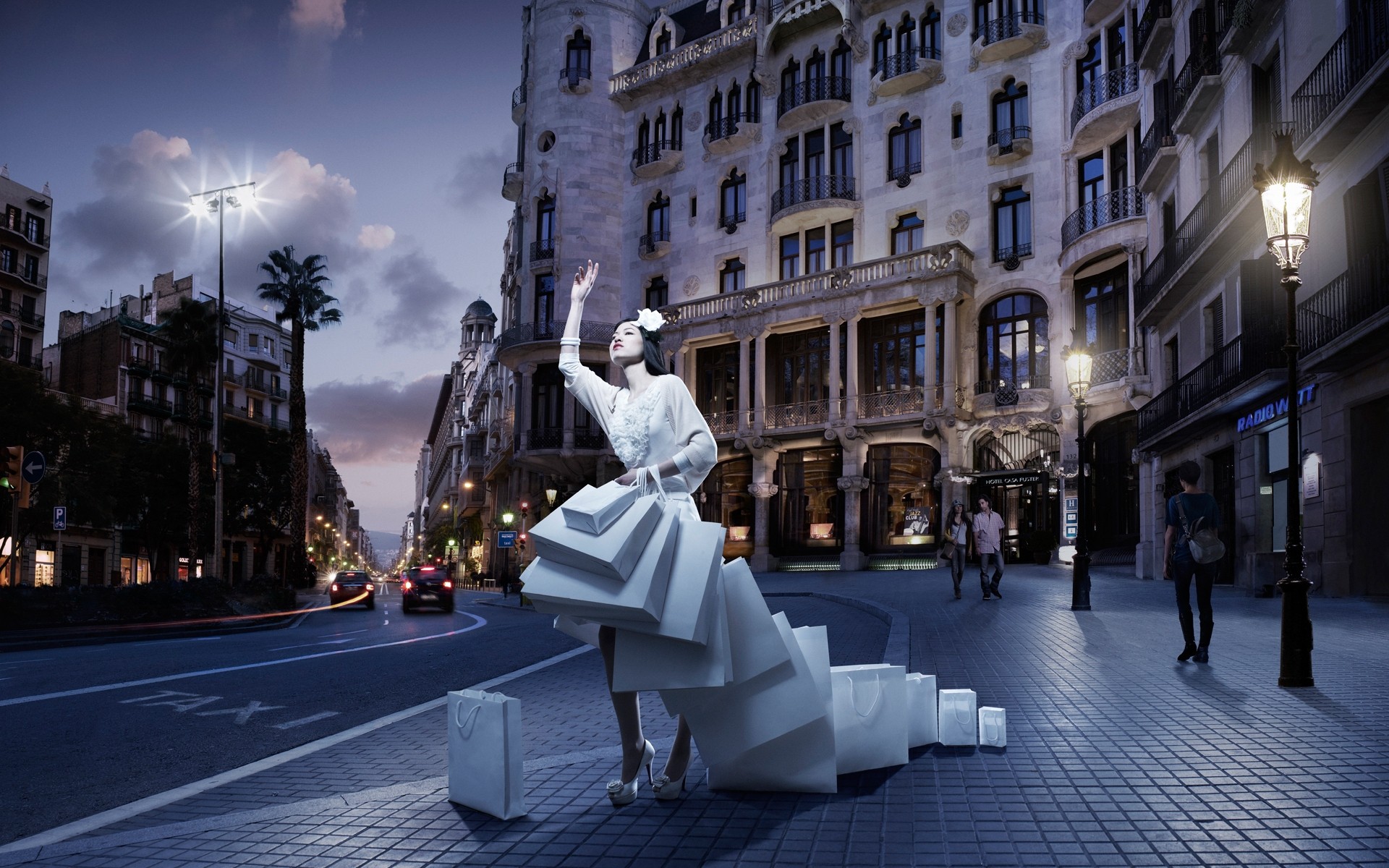 सड़क शहर सड़क यात्रा वास्तुकला घर शहर व्यापार दुकानें लड़की