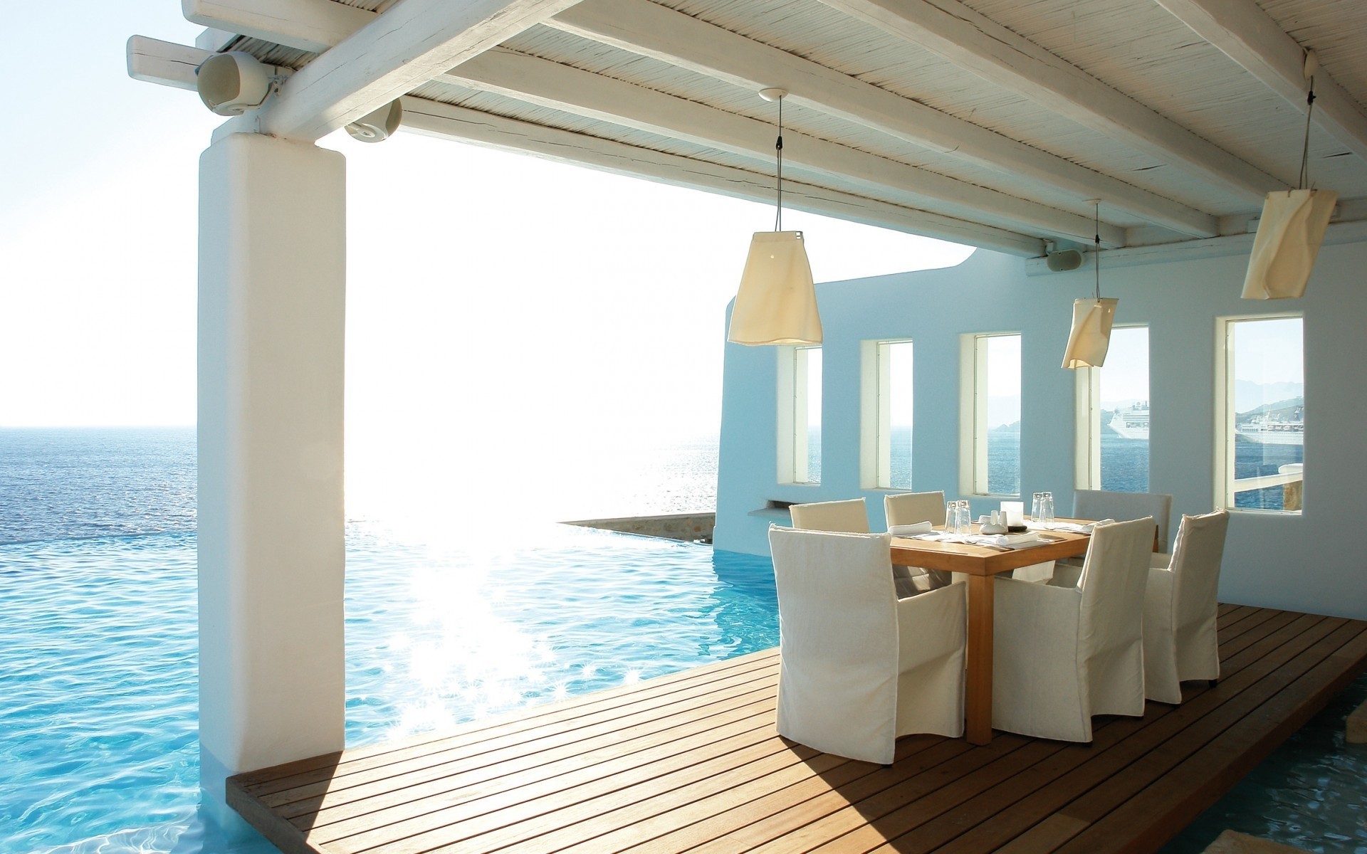 कुर्सी विलासिता होटल सोफा सहारा फर्नीचर छुट्टी विला कमरा इनडोर खिड़की विश्राम गर्मी सागर टेबल स्विमिंग पूल पूल समुद्र छत पृष्ठभूमि