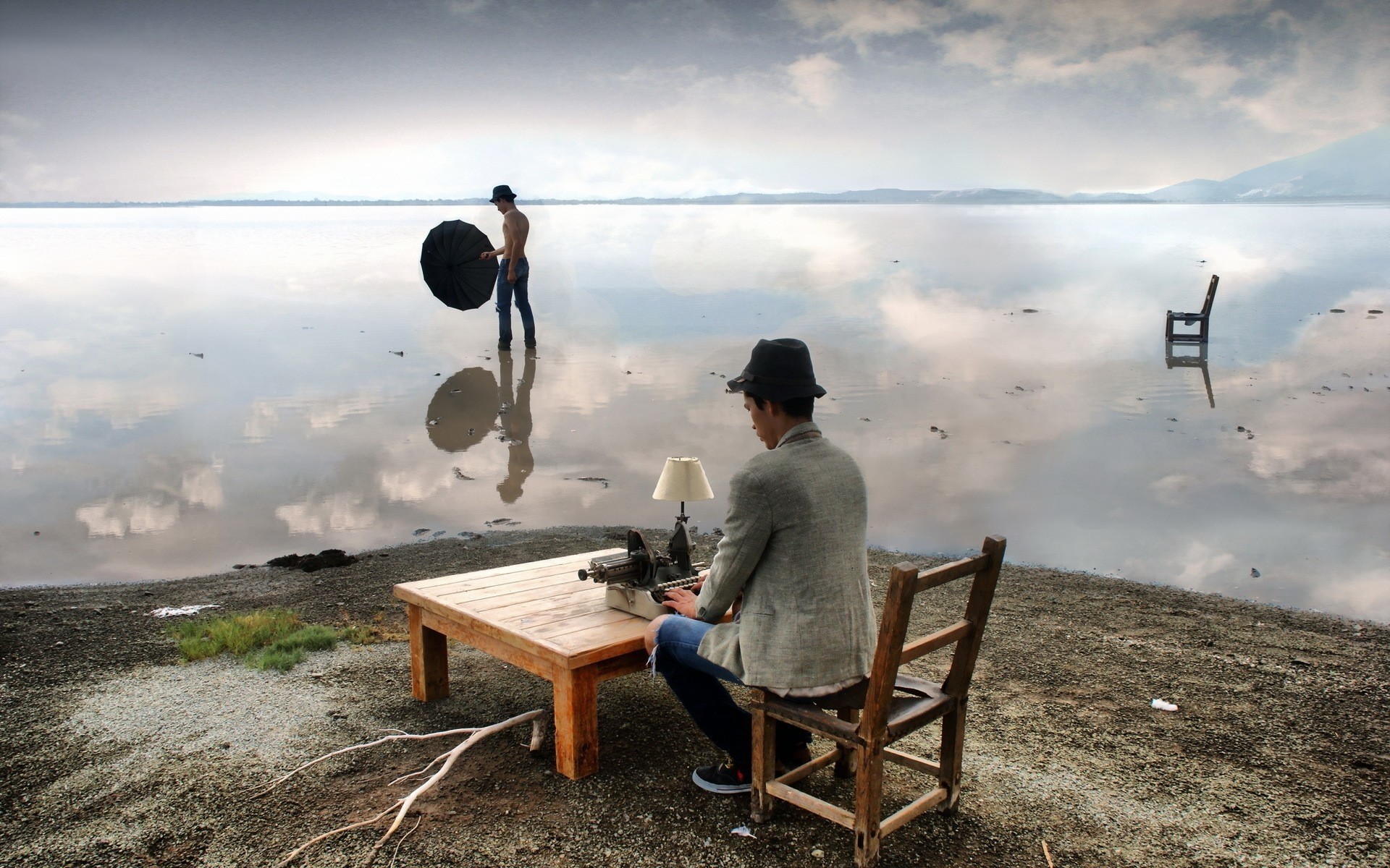 वयस्क एकल आकाश घर के बाहर आदमी परिदृश्य छाता जीवन जीवन को गोली मार