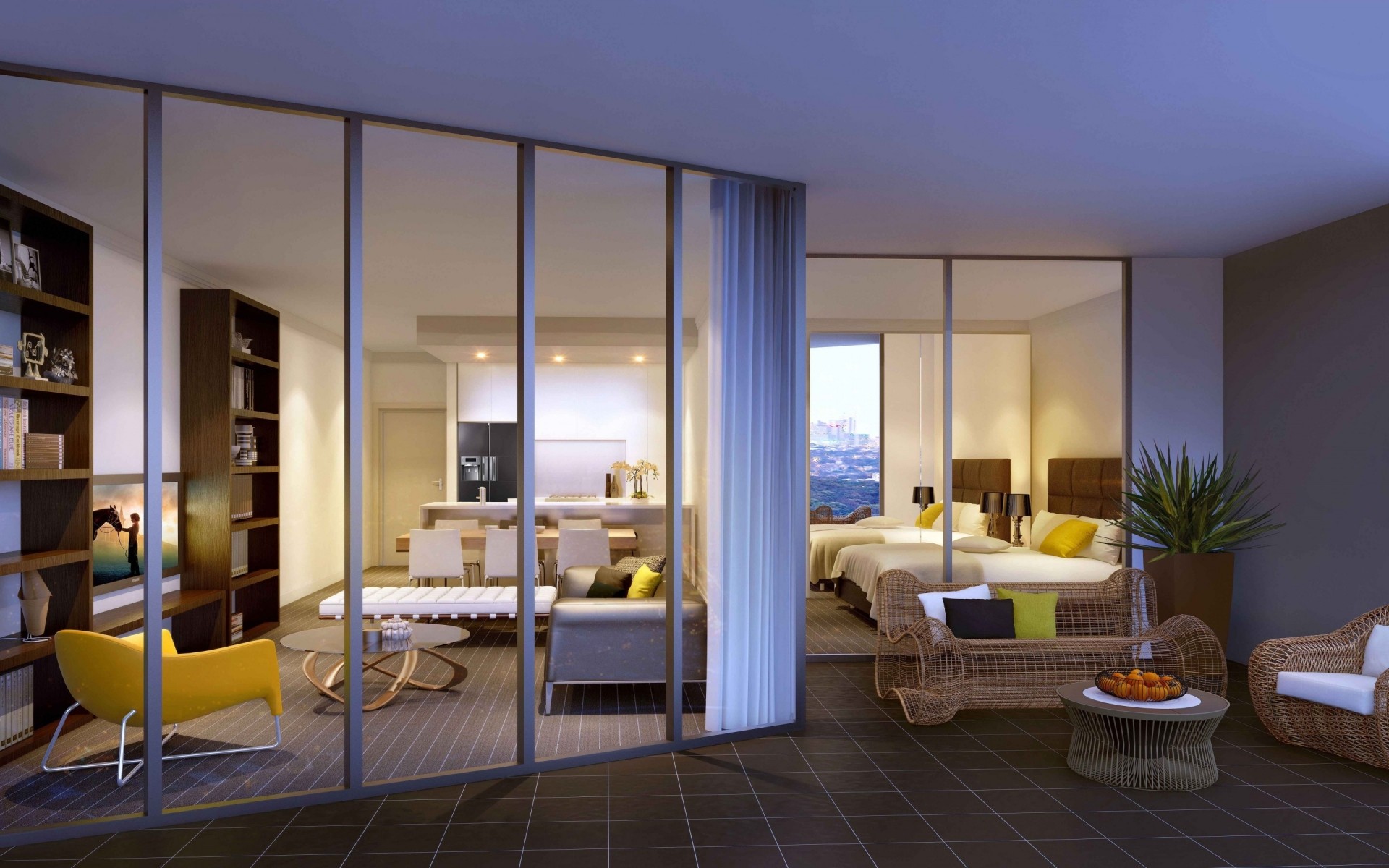 फर्नीचर कमरा सीट कुर्सी खिड़कियां घर के अंदर सोफा टेबल फर्श आधुनिक विलासिता अपार्टमेंट इंटीरियर डिजाइन घर घर कालीन परिवार दीपक आसान कुर्सी दर्पण