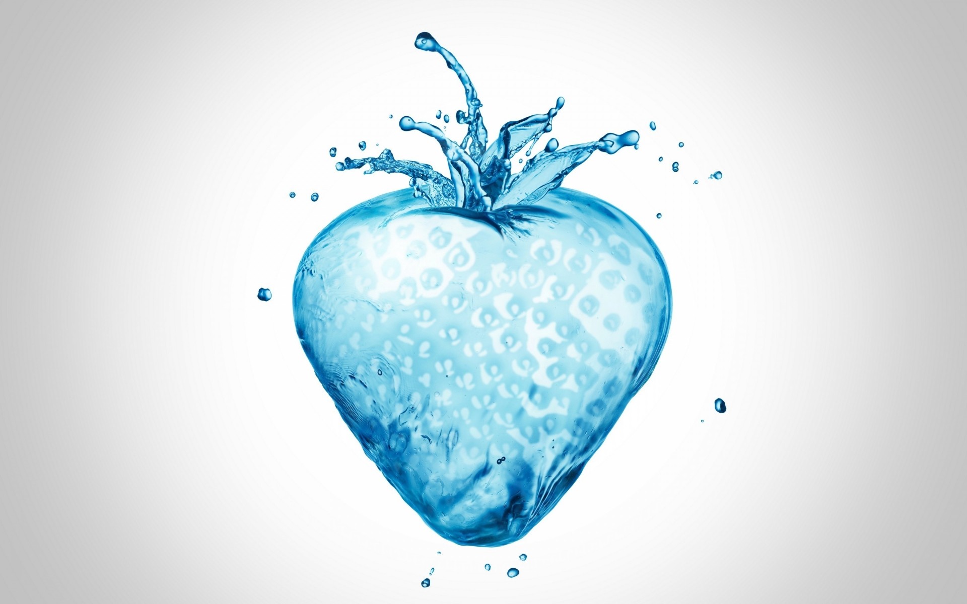 ड्रॉप छप पानी गीला बुलबुला आंदोलन स्वच्छ स्ट्रॉबेरी