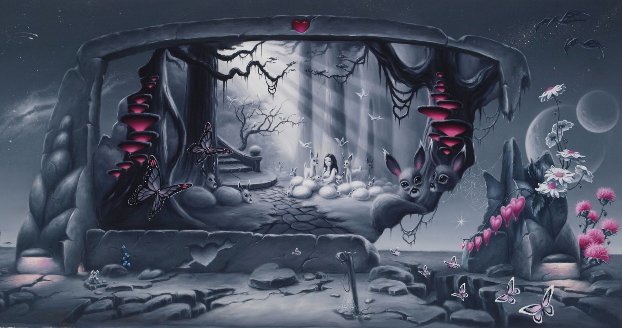 भित्तिचित्र हेलोवीन चित्रण डरावनी