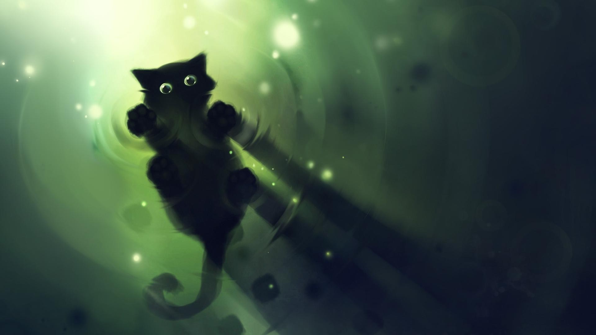 सिल्हूट पानी के नीचे प्रकाश सार